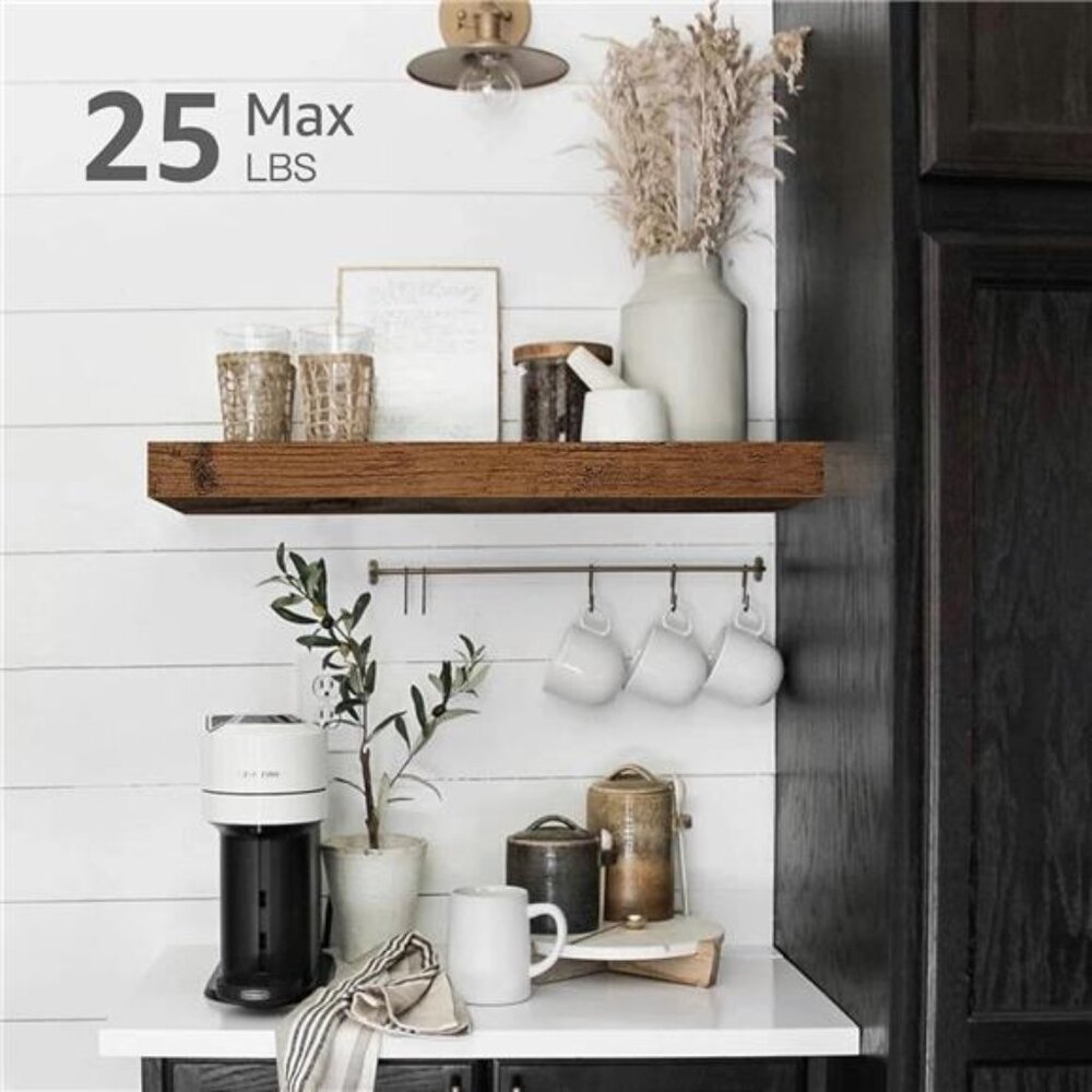 Bathroom Floating Shelves for Wall - 15.7" Wall Mounted Shelf Over Toilet - Picture 4 of 7